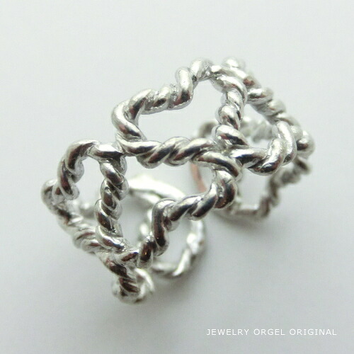 縄目ハート　フリーリング　シルバー925　サイズ7号～｜Jewelry Orgel
