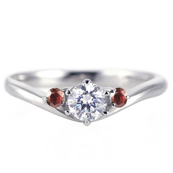 婚約指輪 ダイヤモンド プラチナリング 一粒 大粒 指輪 エンゲージリング 0.5ct プロポーズ用 レディース 人気 ダイヤ 刻印無料 1月 誕生石 ガーネット 末広