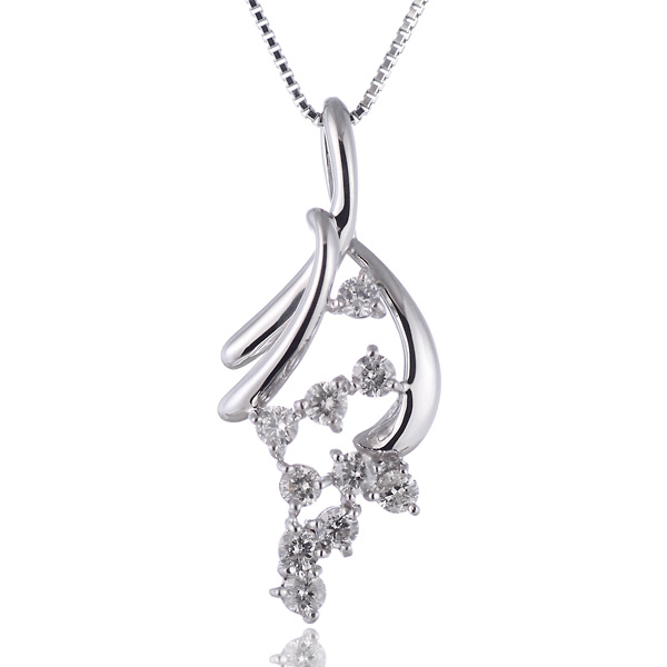 Jewelry Suehiro Sweet Eternity Diamond 10 April Birthstone 10th Sweet Eternity Diamond 10 April Birthstone 10th Anniversary K18 White Gold Pendant Necklaces