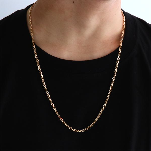 首飾 メンズ ネックレス チェーンストア メンズ K18 小豆 末広 近頃だけ替え玉引手値用無料 Marchesoni Com Br