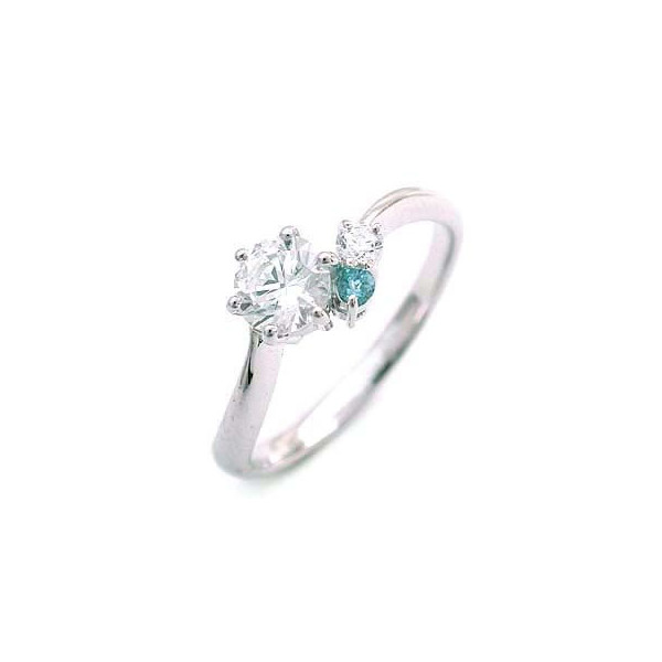 婚約指輪 ダイヤモンド プラチナリング 一粒 大粒 指輪 エンゲージリング 0.4ct プロポーズ用 レディース 人気 ダイヤ 刻印無料 3月 誕生石 アクアマリン 末広