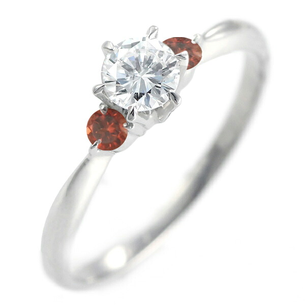 婚約指輪 ダイヤモンド プラチナリング 一粒 大粒 指輪 エンゲージリング 0.4ct プロポーズ用 レディース 人気 ダイヤ 刻印無料 1月 誕生石 ガーネット 末広