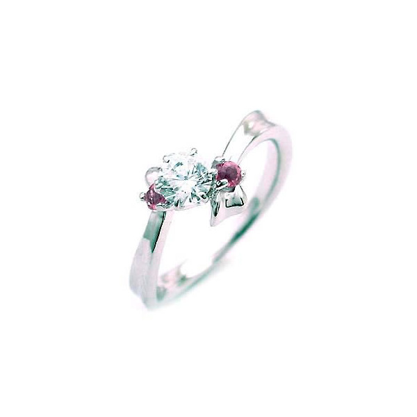 婚約指輪 ダイヤモンド プラチナリング 一粒 大粒 指輪 エンゲージリング 0.4ct プロポーズ用 レディース 人気 ダイヤ 刻印無料 10月 誕生石 ピンクトルマリン 末広