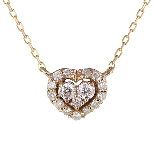 珍しい 楽天市場 母の日 ダイヤモンド ネックレス パヴェ ハート 18金 K18 18k ピンクゴールド ネックレス 楽ギフ 包装 Deal 末広 母の日 今だけ代引手数料無料 Jewelry Suehiro 公式 Www Kioskogaleria Com
