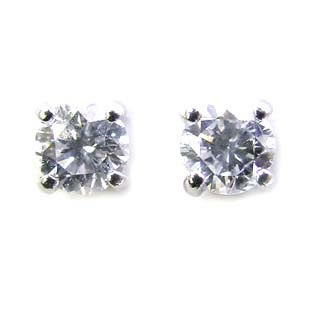 ( Pt ) ダイヤモンドピアス 末広