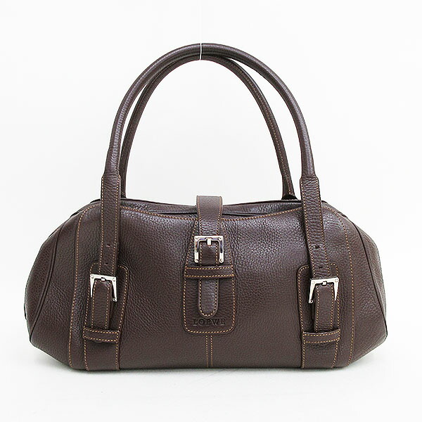 ブラック系【即出荷】 美品22万◇LOEWE ロエベ SENDAセンダ レザー 韓国ファッション バッグ ハンド トート レザー SENDAセンダ ロエベ 美品22万◆LOEWE ハンドバッグ