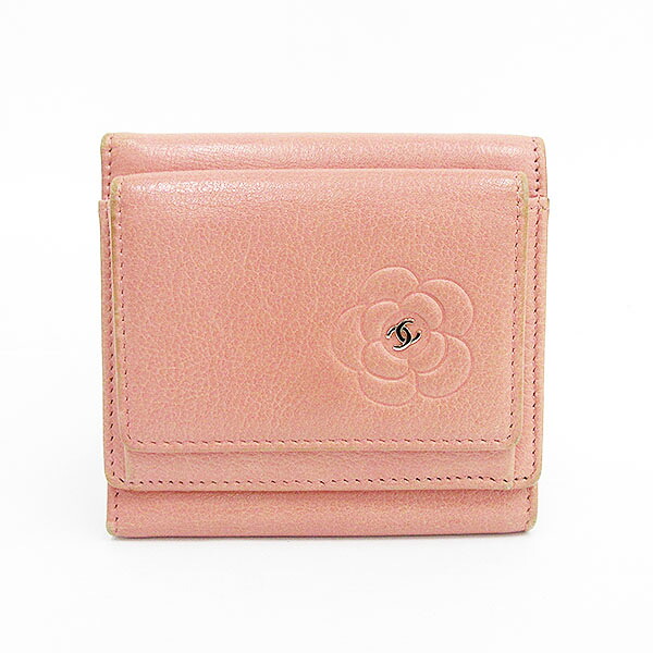 Chanel シャネル カメリア 三つ折財布 コンパクト ピンク ブランド財布 中古 Netshop Mundoexplora Com