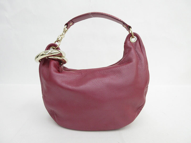 Jimmy Choo ジミーチュウ ハンドバック 天空御徒面子 ボルドー 皮革 銘柄バッグ 中古 Netshop Effie Europe Com