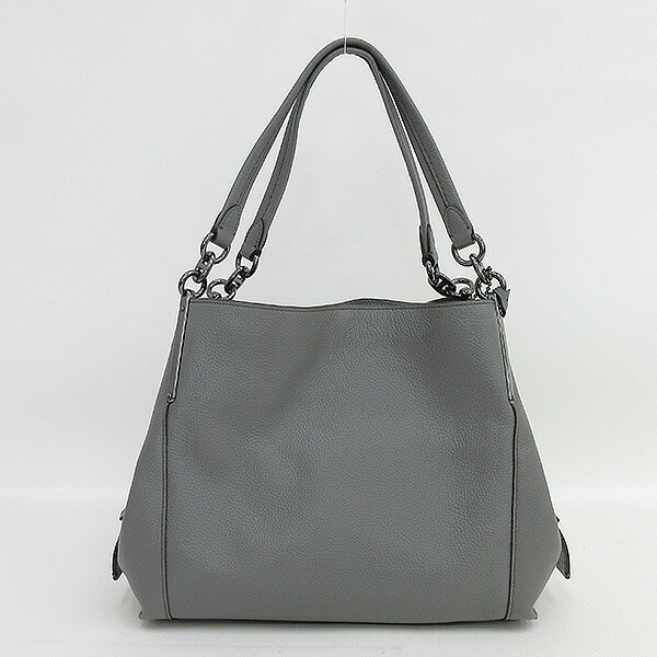 COACH(コーチ) ショルダー トート バッグ 73546 グレー レザー netshop