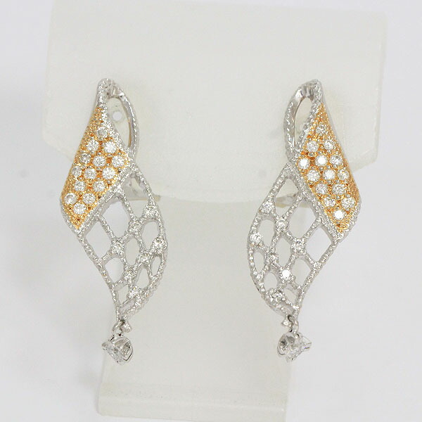 Southern Cross(サザンクロス) イヤリング ダイヤモンド 各計0.26ct 18金イエローゴールド(K18YG)/14金ホワイトゴールド(K14WG)/プラチナ(Pt900) 【中古】ブランド ジュエリー 【新品仕上げ済み】 netshop