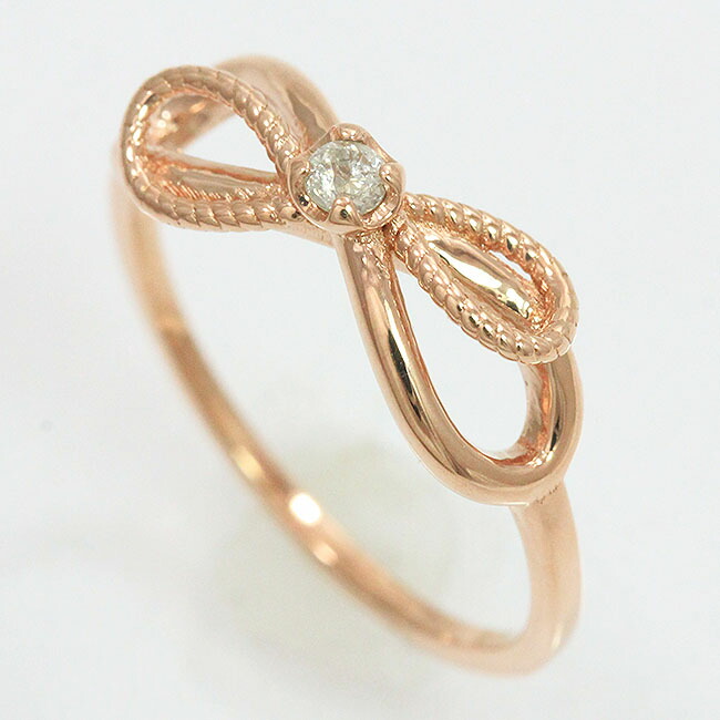 楽天市場】agete(アガット) リング ピンキーリング ダイヤモンド 計