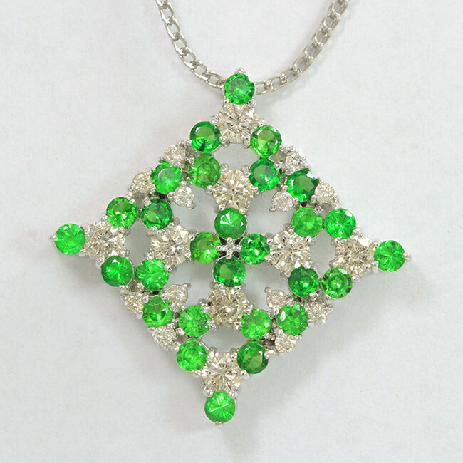 K18WG グリーングロッシュラーガーネット ペンダントトップ 楽天市場】グリーンガーネット 6.75ct ペンダントトップ K18WG