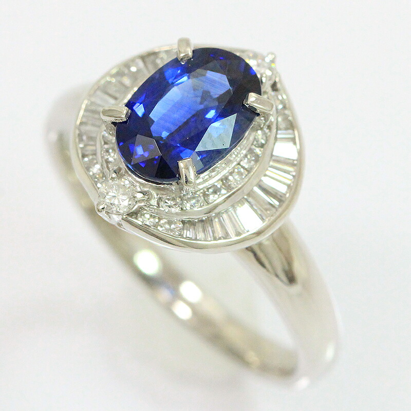 サファイア 1.52ct/ダイヤモンド 計0.43ct リング 12.5号 プラチナ(Pt900) 【中古】ジュエリー 【新品仕上げ済み】 netshop