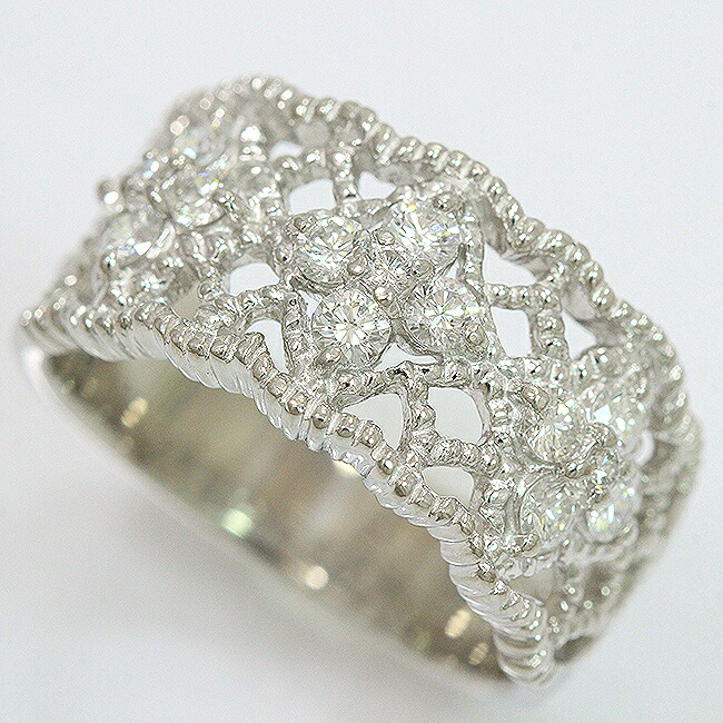 リング ダイヤモンド 計0.56ct 10.5号 プラチナ(Pt900) 【中古】 ジュエリー 【新品仕上げ済み】netshop