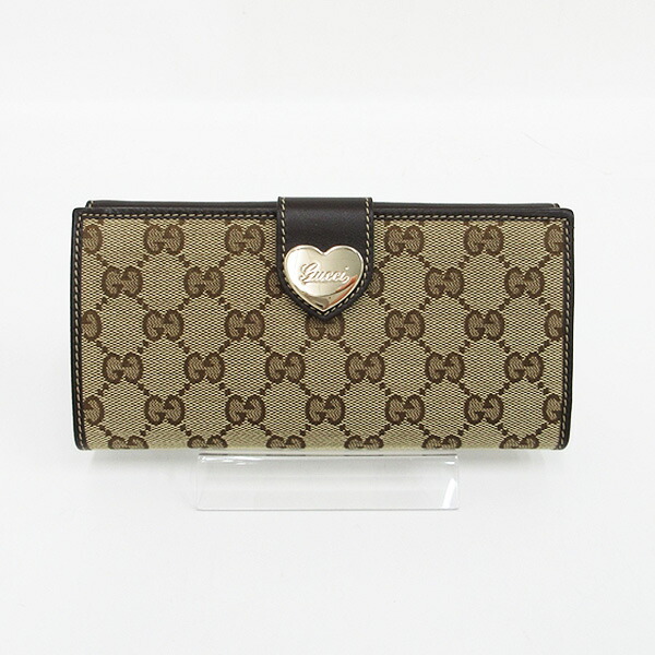 楽天市場】【財布】GUCCI グッチ GGキャンバス ラブリーハート W