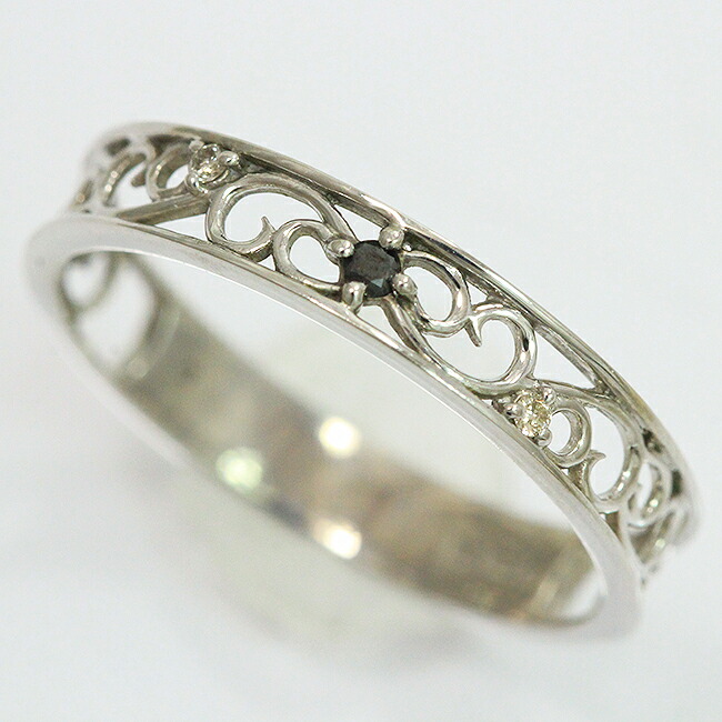 楽天市場】agete(アガット) リング ブラックダイヤモンド 0.10ct 13号