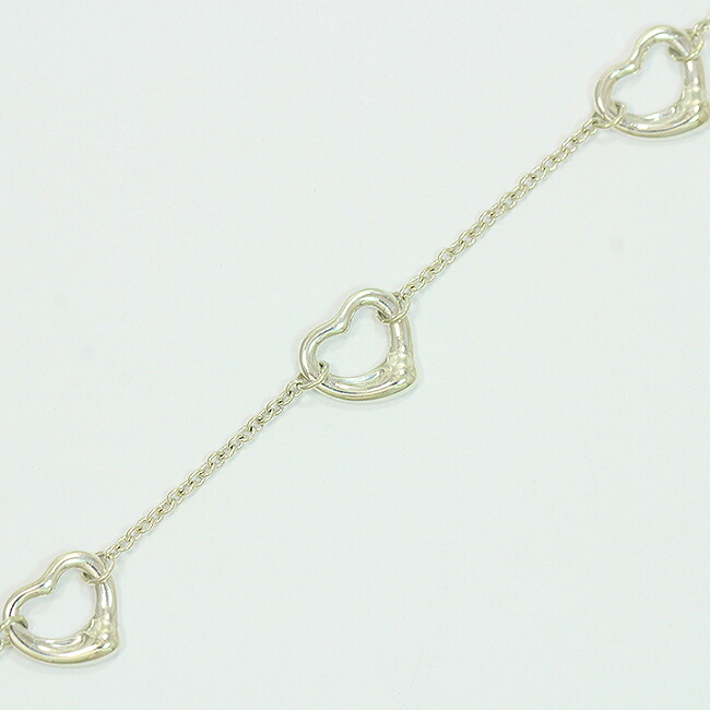美品 ティファニー ブレス オープンハート 3連 シルバー 925 美品】Tiffany ティファニー オープンハート 3ブレスレット