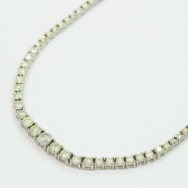 テニスネックレス ダイヤモンド 計5.00ct プラチナ(Pt850) 【中古】 ジュエリー 【新品仕上げ済み】netshop 291,510円