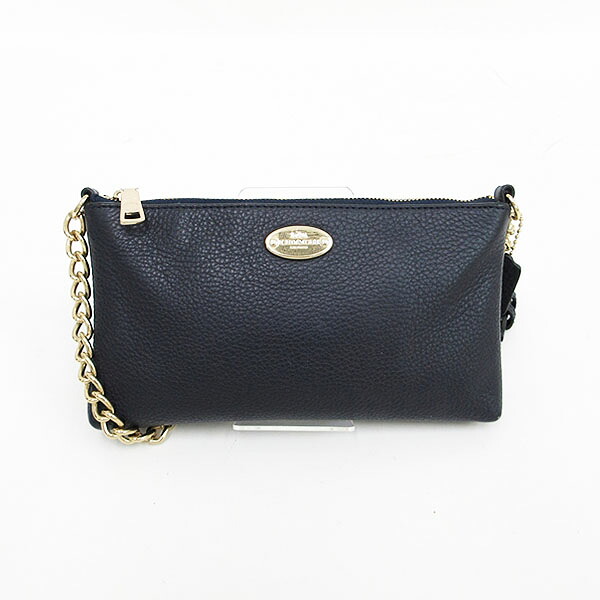 COACH(コーチ) チェーンショルダーバッグ F52709 紺 ネイビー レザー【ブランドバッグ】 【中古】 netshop