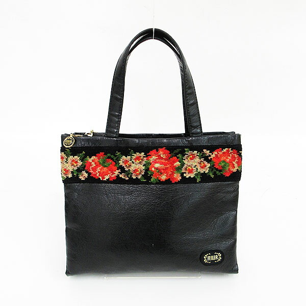 楽天市場】FEILER(フェイラー) フラワー ハンドバッグ 黒 / 【ブランド