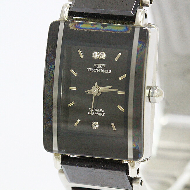 楽天市場】TECHNOS テクノス Ladymatic カットガラス シルバー 文字盤