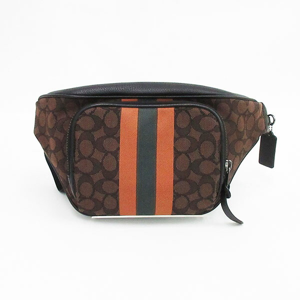 新品 訳ありCOACH シグネチャー ボディバッグ ウェストバッグ  ブラウン COACH 【COACH】コーチ パックマン コラボ シグネチャー ボディバッグ