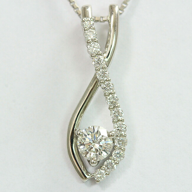 ダイヤモンド 0.256ct 計0.16ct ネックレス プラチナ(Pt850/Pt900) 【中古】 ジュエリー 【新品仕上げ/クリーニング済み】 netshop
