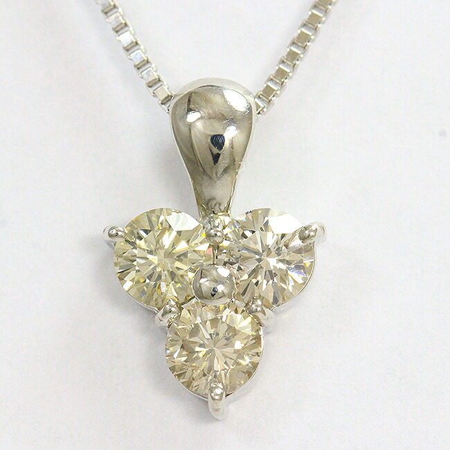 ダイヤモンド 計1.00ct ネックレス プラチナ(Pt900)/プラチナ(Pt850) 【中古】 ジュエリー 【新品仕上げ/クリーニング済み】 netshop