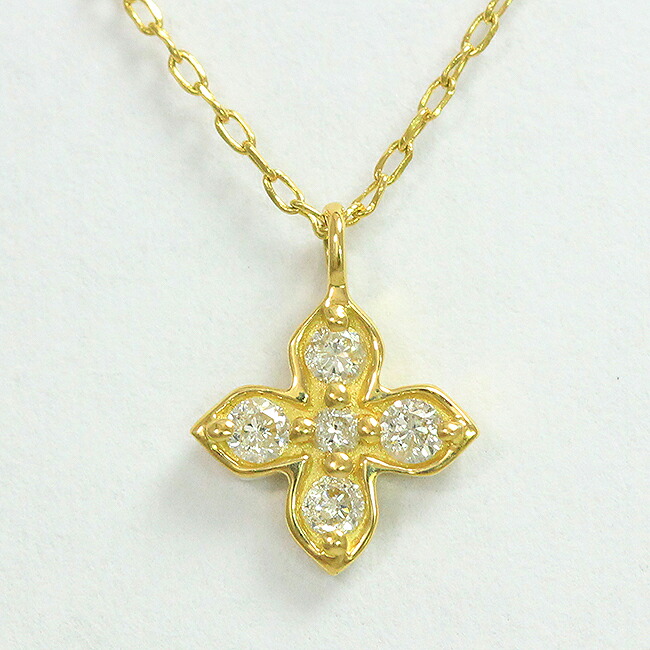 ダイヤモンド ネックレス 18金イエローゴールド(K18YG) 【中古】 ジュエリー 【新品仕上げ/クリーニング済み】 netshop【202616】