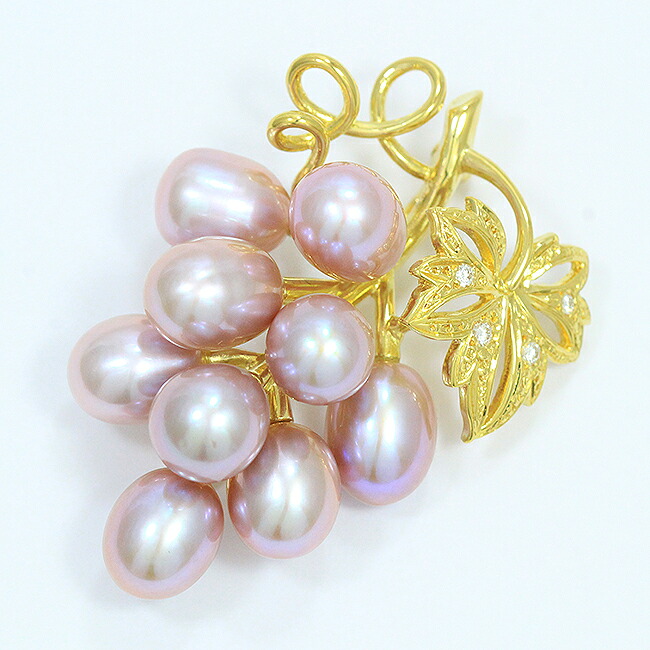 MIKIMOTO(ミキモト) ブローチ 真珠 パール(処理) 18金イエローゴールド(K18YG) 【中古】ブランド ジュエリー 【新品仕上げ/クリーニング済み】 netshop【202616】