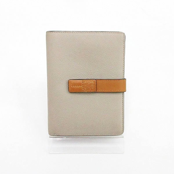 LOEWE(ロエベ) バーティカルウォレット ミディアム財布 グレー系 レザー 【ブランド財布】 【中古】 netshop 29,452円