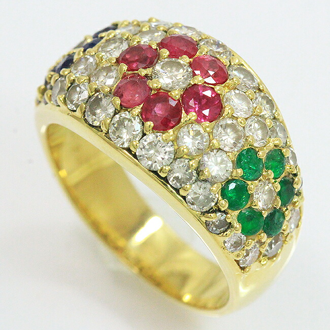 楽天市場】12号 ルビー/サファイア/エメラルド ダイヤモンド 計0.07ct