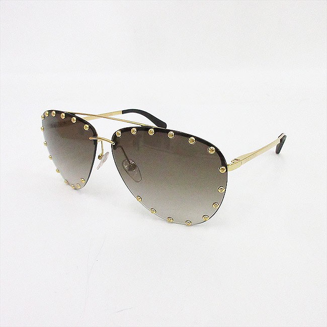 LOUIS VUITTON(ルイヴィトン) サングラス ザ パーティ ティアドロップ スタッズ ゴールド金具 Z0926U RG0167 ゴールド金具 【ブランド小物】 【中古】 netshop 32,370円