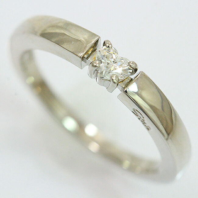 STAR JEWELRY(スタージュエリー) リング ハート ダイヤモンド 0.1ct 8号 プラチナ(Pt950) 【中古】ブランド ジュエリー 【新品仕上げ/クリーニング済み】 netshop|とーたる 店