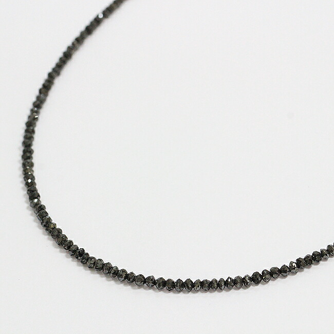連ネックレス ブラックダイヤモンド 計15.00ct ネックレス 18金ホワイトゴールド(K18WG) 【中古】 ジュエリー 【新品仕上げ/クリーニング済み】 netshop