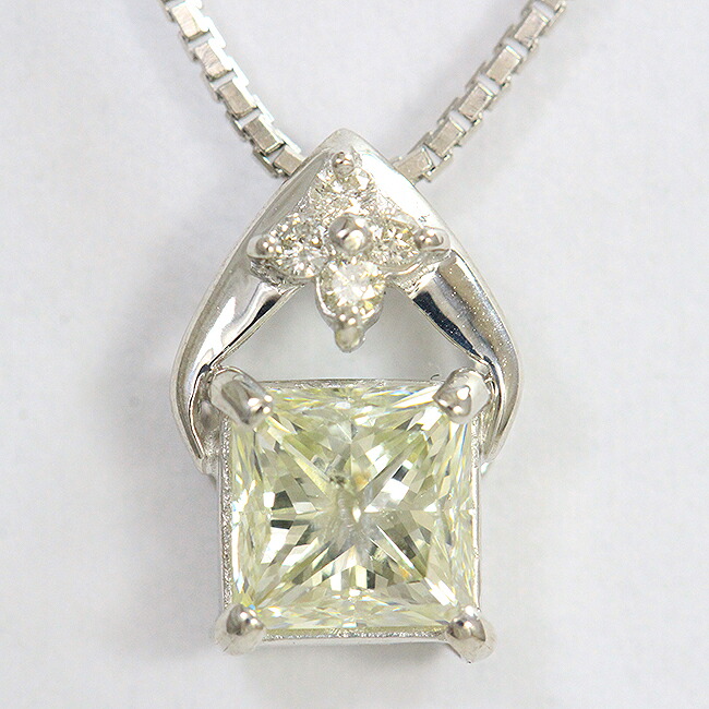 ネックレス ダイヤモンド 1.0ct 計0.05ct 18金ホワイトゴールド(K18WG)/プラチナ(Pt850) 【中古】 ジュエリー 【新品仕上げ/クリーニング済み】netshop