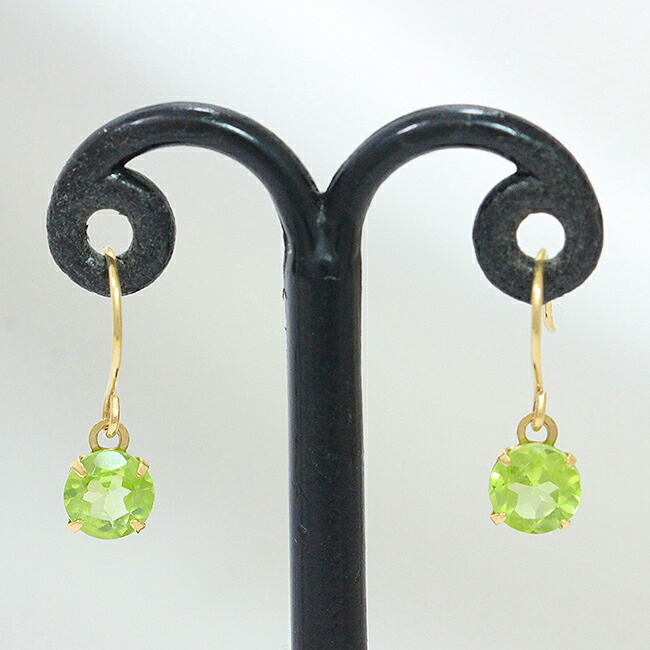 ジプシー ぺリドット ピアス 10金イエローゴールド(K10YG) 【中古】 ジュエリー 【新品仕上げ/クリーニング済み】 netshop