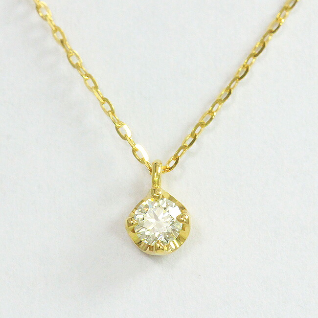 TAKE UP(テイクアップ) ネックレス ダイヤモンド 0.06ct 18金イエローゴールド(K18YG) 【中古】ブランド ジュエリー 【新品仕上げ/クリーニング済み】 netshop