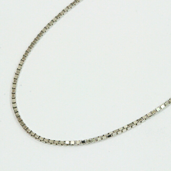 新品！ネックレスチェーン ベネチアン 幅1.0mm スライド式 プラチナ(Pt850) 【新品】 ジュエリー netshop