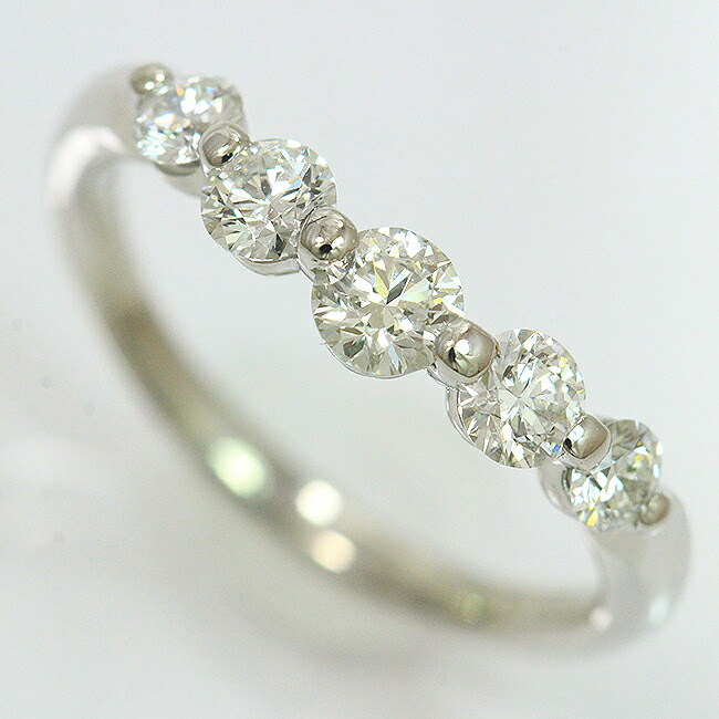 リング D～F/VS2/EX ダイヤモンド 計0.710ct 12号 プラチナ(Pt900) 【中古】 ジュエリー 【新品仕上げ/クリーニング済み】netshop【202643】