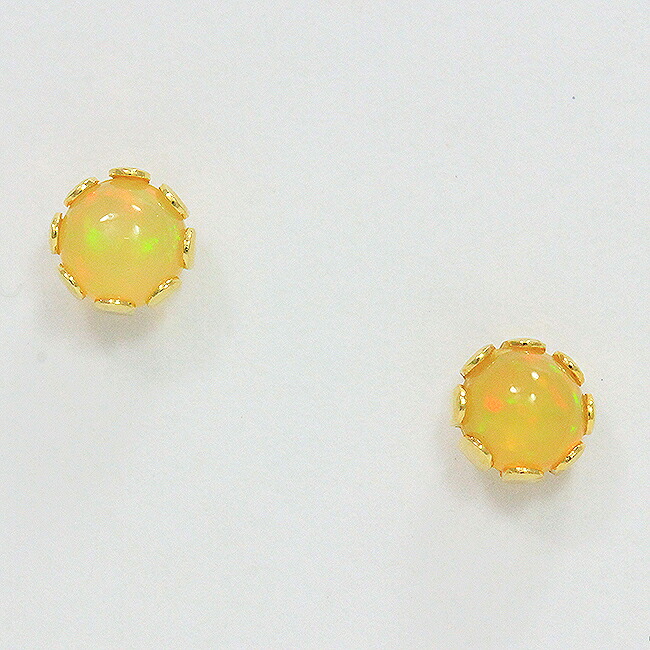ピアス オパール ピアス 18金イエローゴールド(K18YG) 【中古】 ジュエリー 【新品仕上げ/クリーニング済み】 netshop