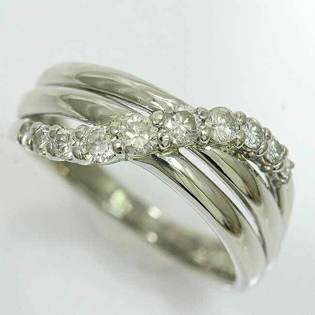 ダイヤモンド 計0.50ct リング 12.5号 プラチナ(Pt900) 【中古】ジュエリー 【新品仕上げ/クリーニング済み】 netshop｜とーたる 店