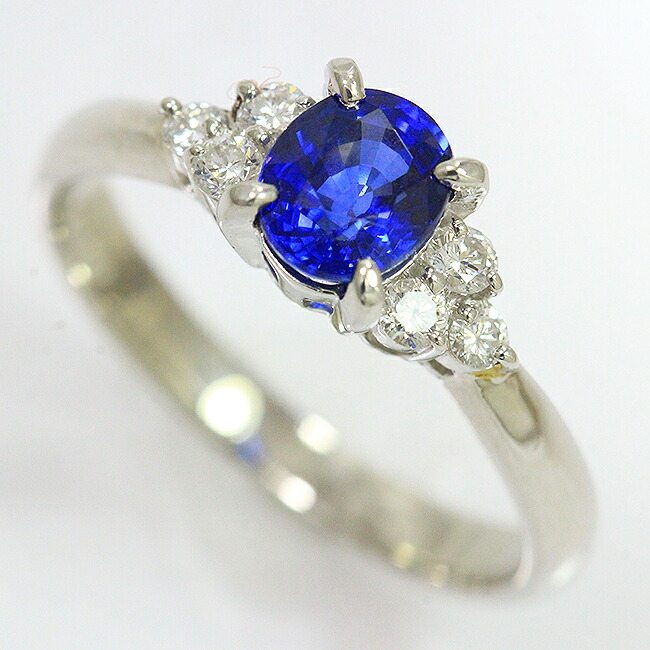 サファイア 0.91ct ダイヤモンド 計0.13ct リング 11.5号 プラチナ(Pt900) 【中古】ジュエリー 【新品仕上げ/クリーニング済み】 netshop｜とーたる 店