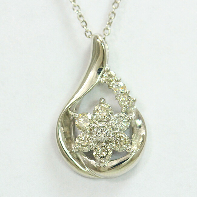 ダイヤモンド 計0.50ct ネックレス プラチナ(Pt850/Pt900) 【中古】 ジュエリー 【新品仕上げ/クリーニング済み】 netshop|とーたる 店