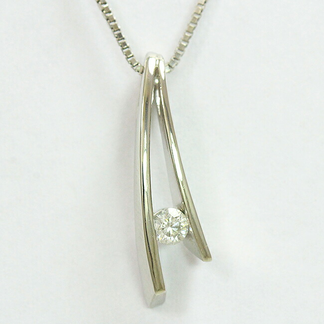 ネックレス ダイヤモンド 0.07ct プラチナ(Pt850/Pt900) 【中古】 ジュエリー 【新品仕上げ/クリーニング済み】netshop|とーたる 店