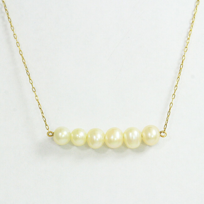 パール/真珠 ネックレス 10金イエローゴールド(K10YG) 【中古】 ジュエリー 【新品仕上げ/クリーニング済み】 netshop｜とーたる 店