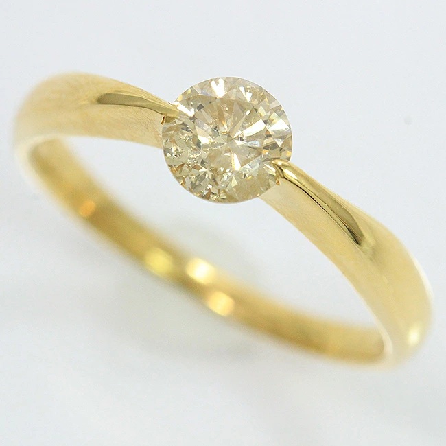 リング ブラウンダイヤモンド 0.7ct 16号 18金イエローゴールド(K18YG) 【中古】 ジュエリー 【新品仕上げ/クリーニング済み】netshop|とーたる 店