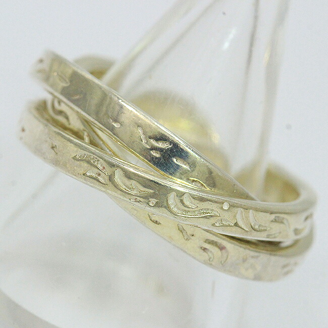 リング 3連 18号 シルバー(SV925) 【中古】シルバーアクセサリー/ジュエリー netshop｜とーたる 店