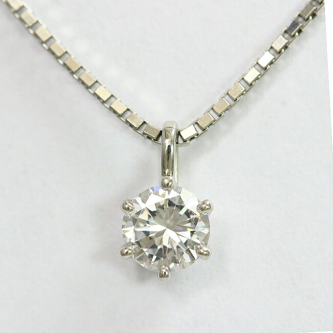 ネックレス F/VS1/F 一粒石 ダイヤモンド0.37ct プラチナ(Pt850/Pt900) 【中古】 ジュエリー 【新品仕上げ/クリーニング済み】netshop｜とーたる 店