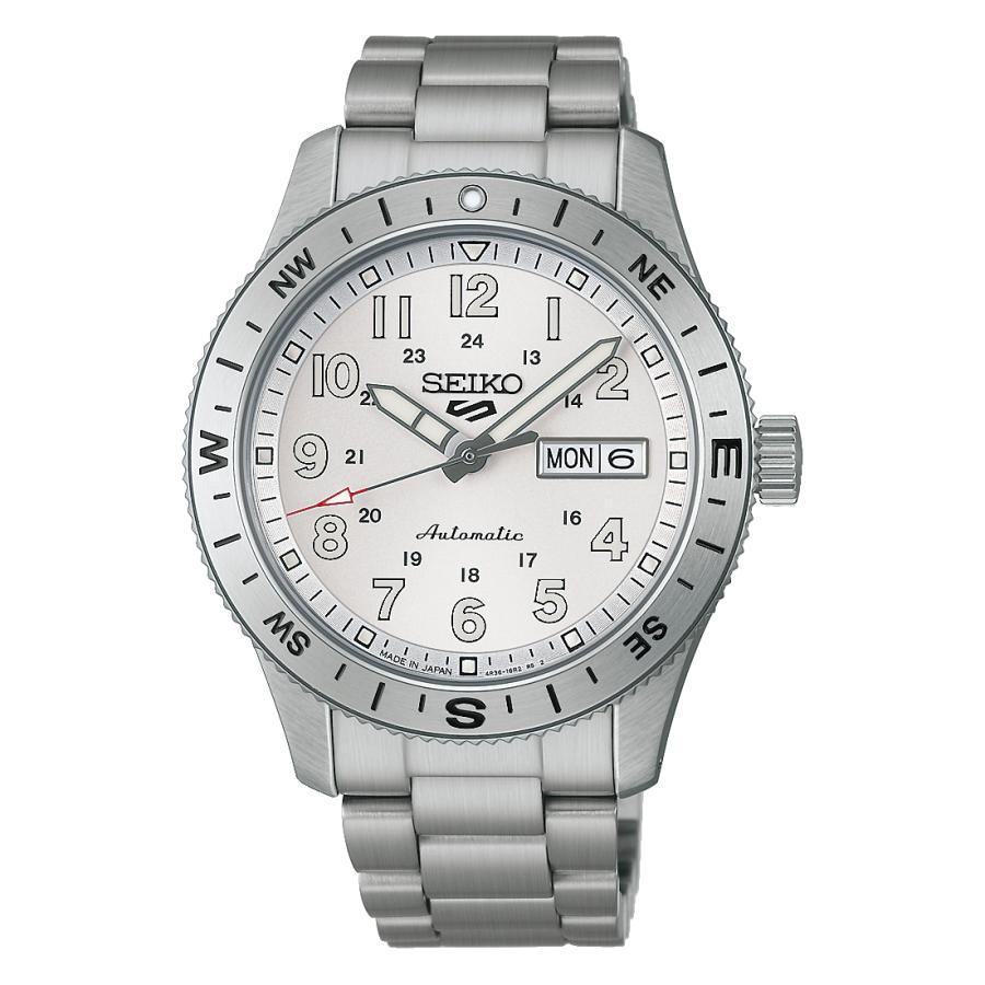 SEIKO 5 SPORTS HDB007J セイコー ファイブ運動競技 Field series 自動小銃一巻き メンズ ウオッチ 力学的 白いこと文字盤 定まり品